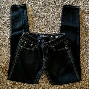 Miss Me black skinny jeans size 28